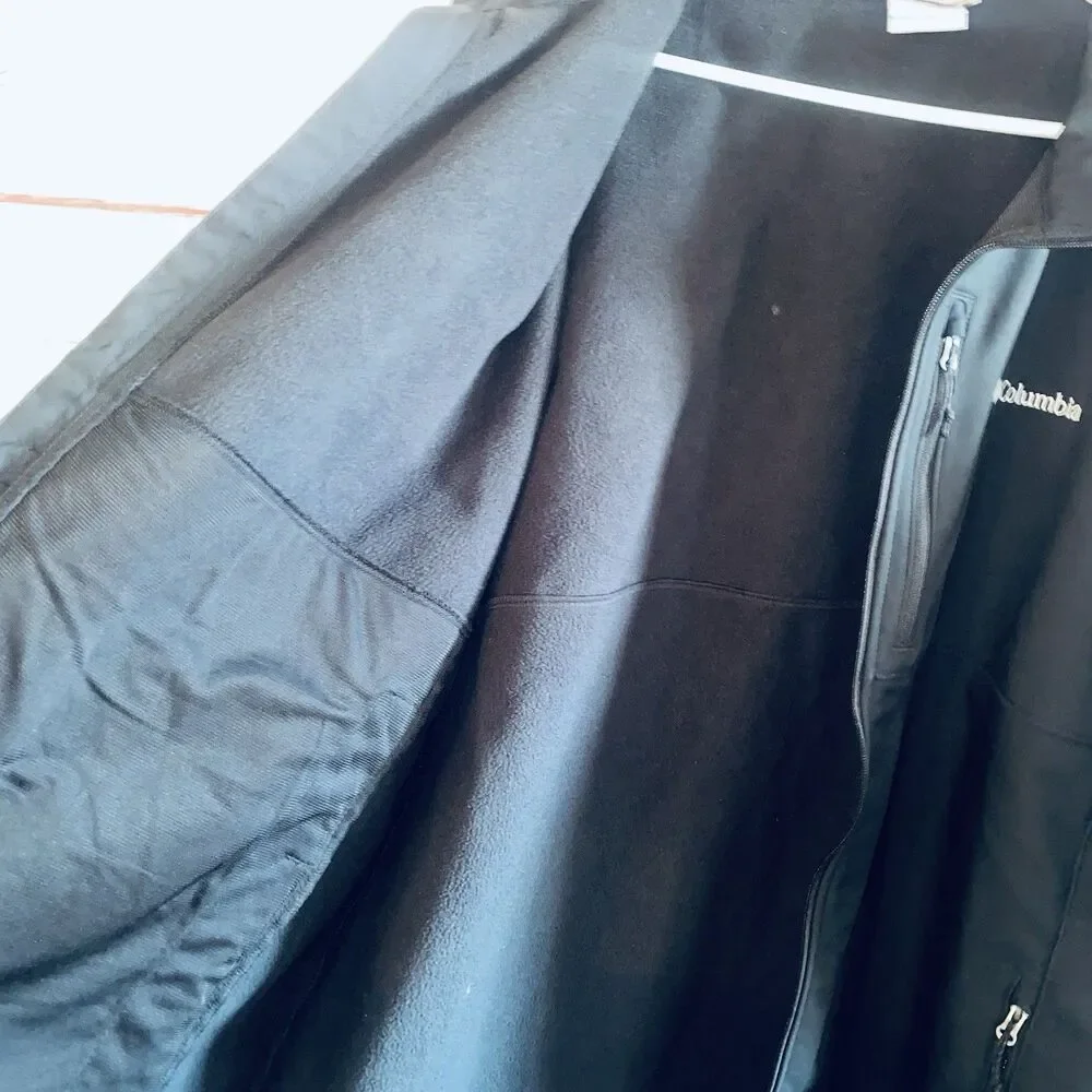 Columbia Ascender Men’s 3XL Black Softshell Jacket Full Zip Outdoor
